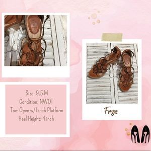 Frye Flower T Strap Heel 9.5M